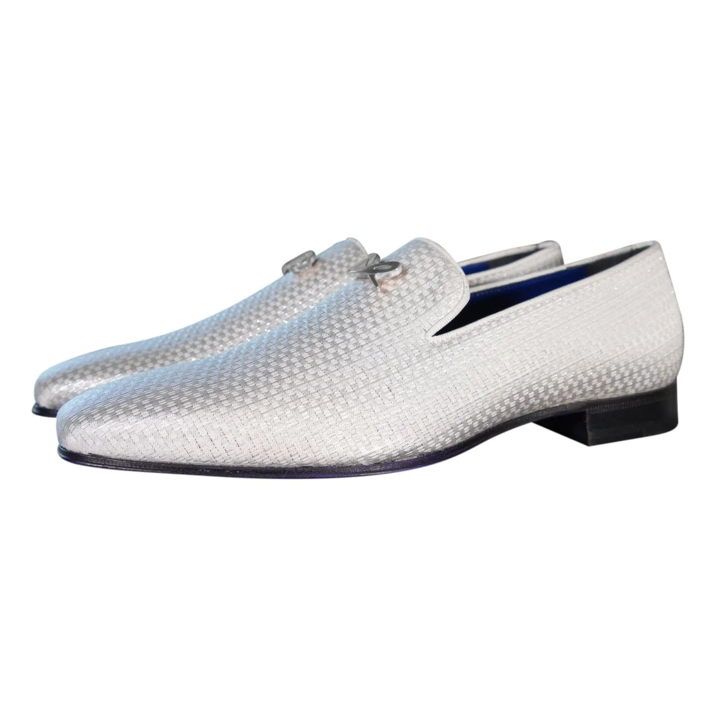 Silver Diamante With Silver Hardware Loafer sold by Sebastian Cruz Couture product image thumbnail 2
