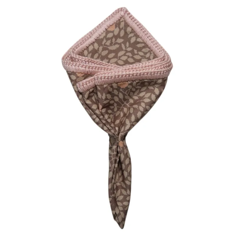 Moca Foglia with Dusty Rose Signature Border sold by Sebastian Cruz Couture