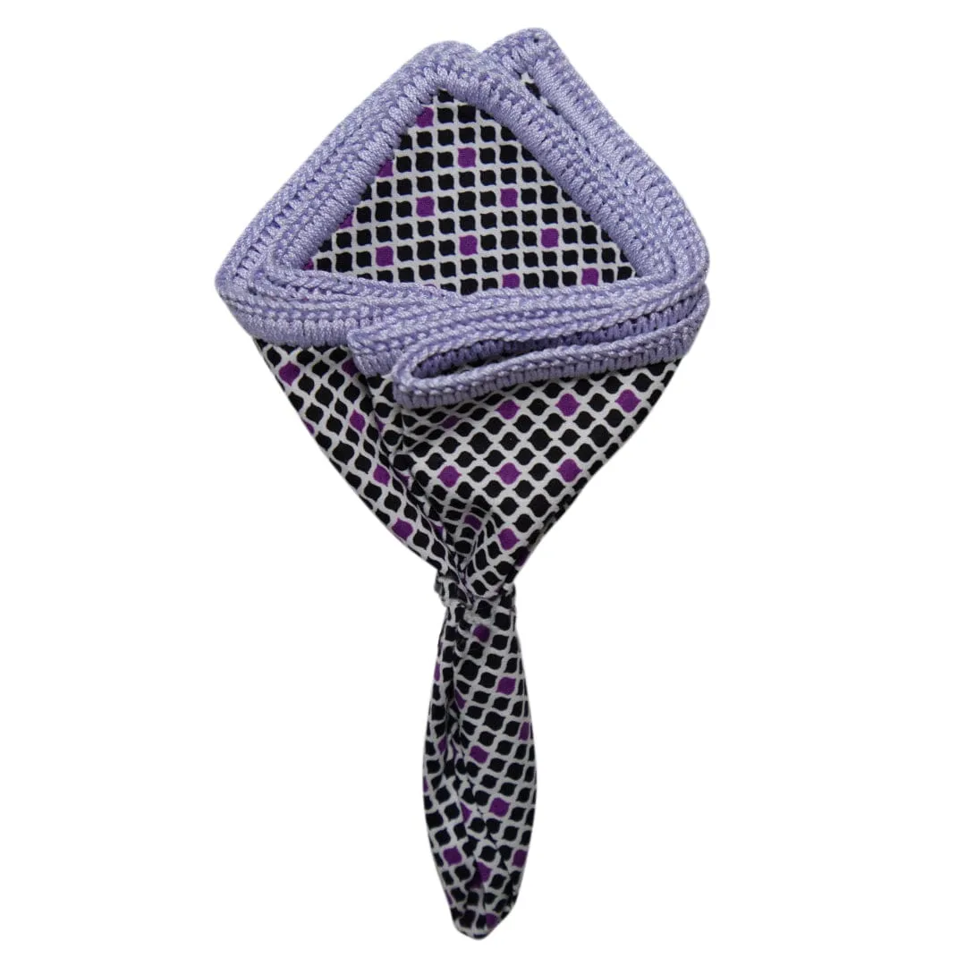 Rasin Arabesco with Lilac Blu Signature Border sold by Sebastian Cruz Couture