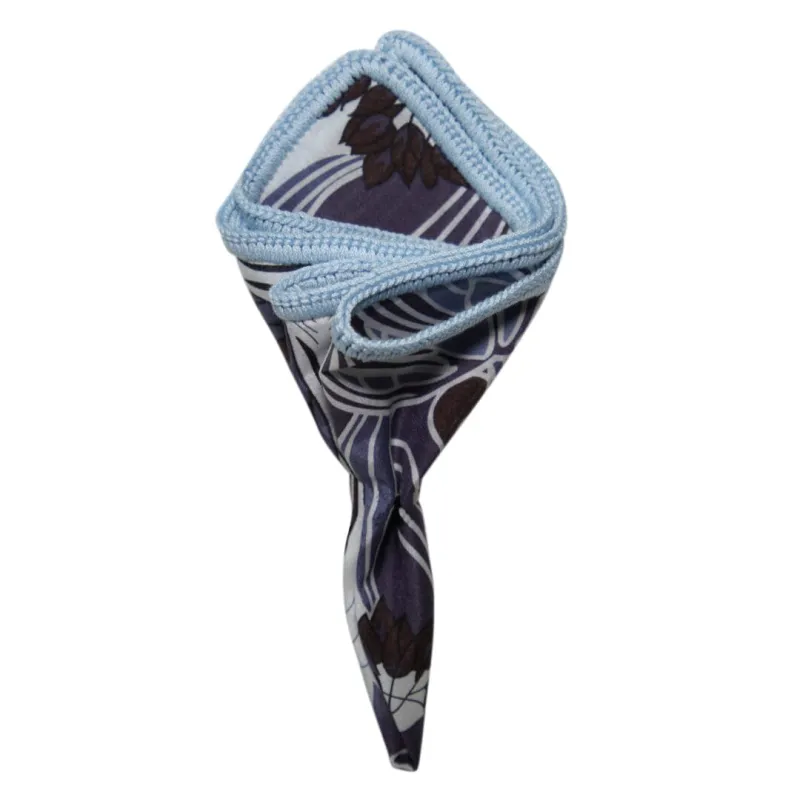 Aegean Tulipano with Lilac Blue Signature Border sold by Sebastian Cruz Couture