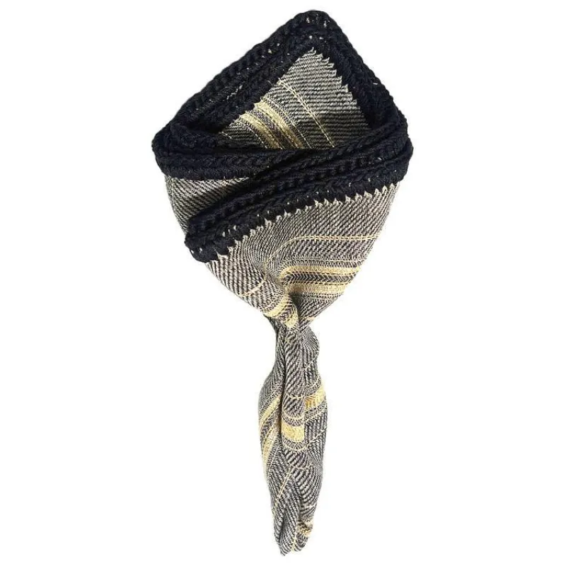 Gunmetal Gray and Gold with Black Signature Borders sold by Sebastian Cruz Couture