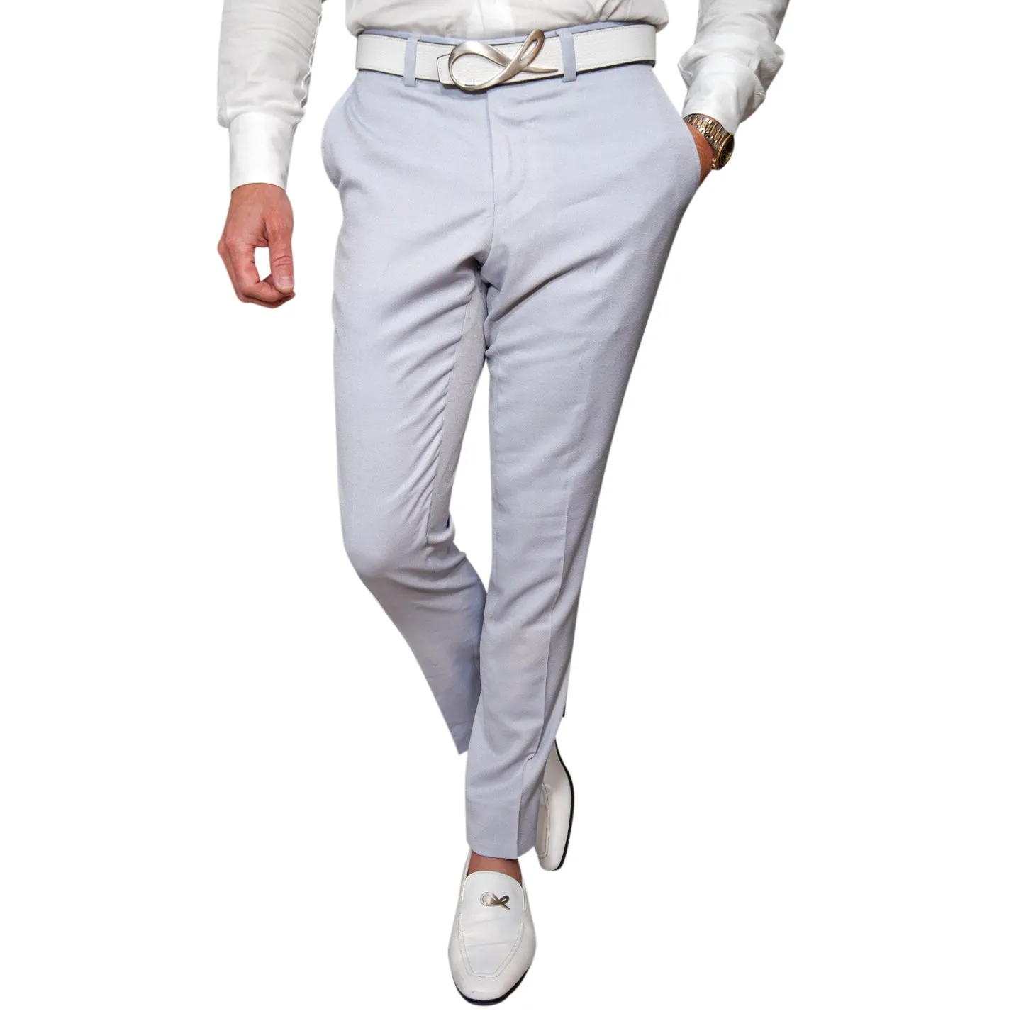 Pastel Azzurro Trousers sold by Sebastian Cruz Couture