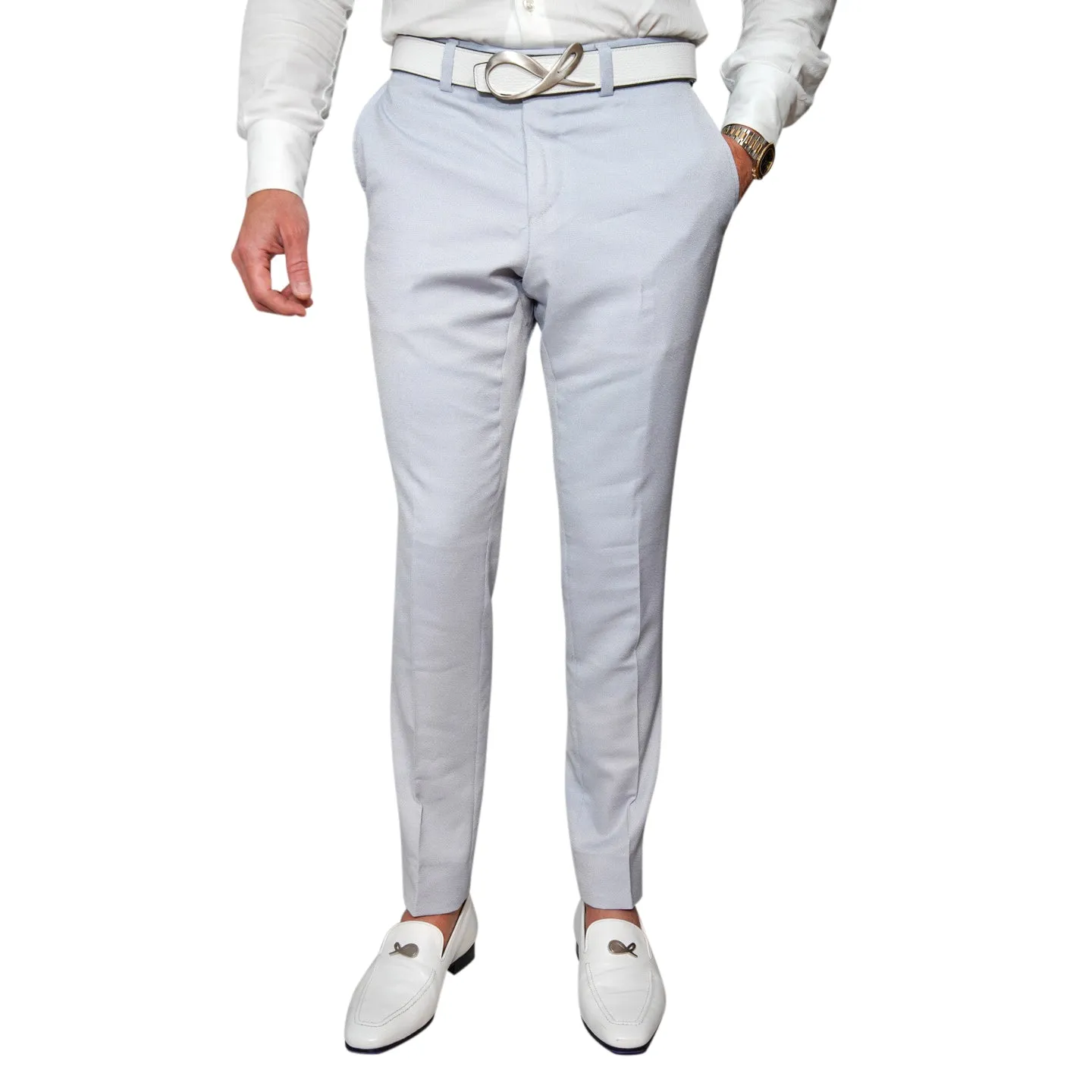 Pastel Azzurro Trousers sold by Sebastian Cruz Couture product image thumbnail 2