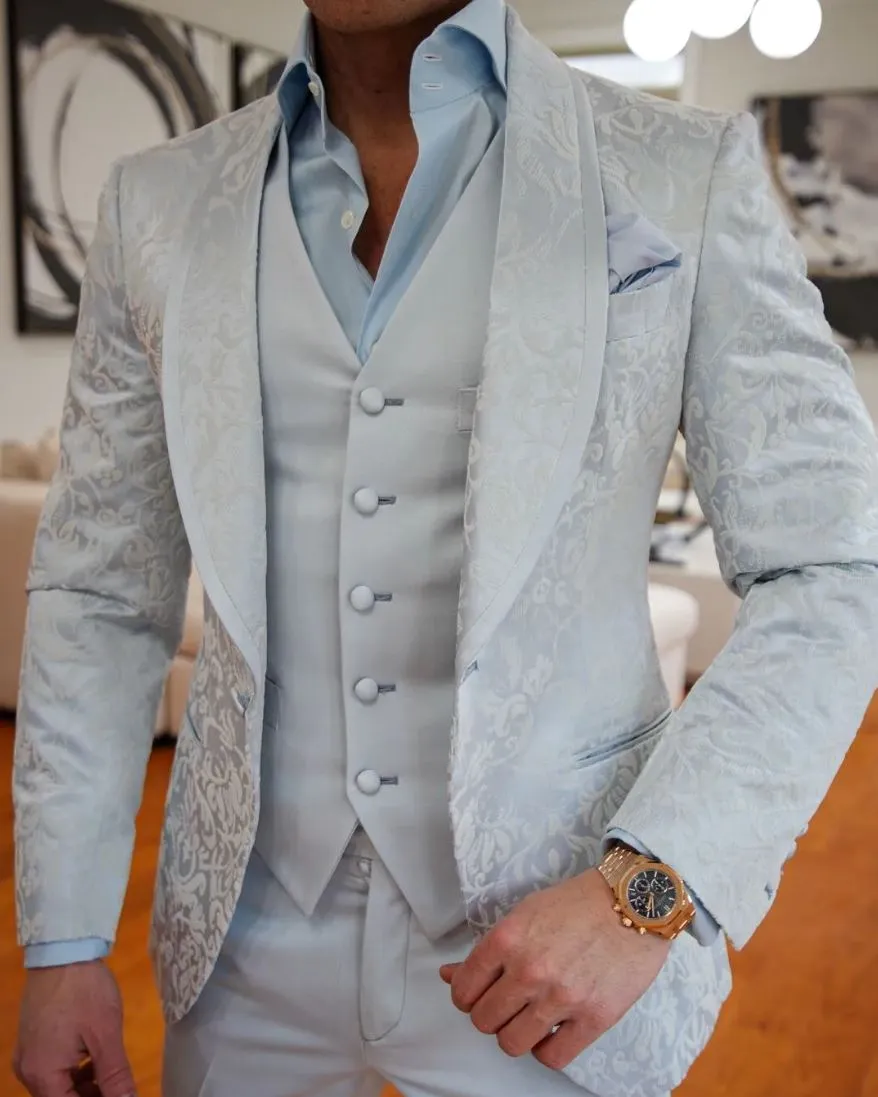 Blu Ghiaccio Dinner Jacket sold by Sebastian Cruz Couture product image thumbnail 2
