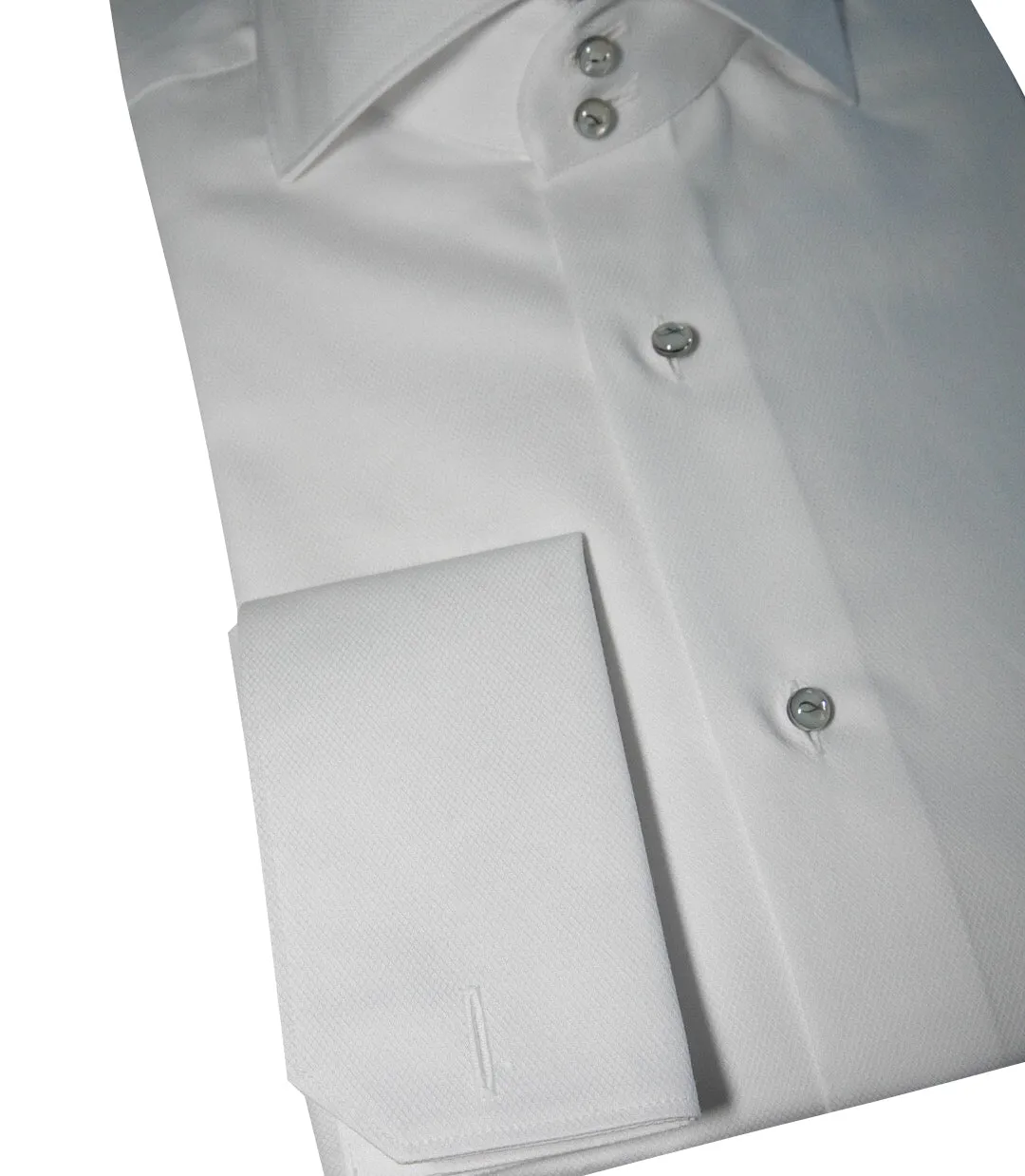 White Classico Signature Tuxedo Shirt sold by Sebastian Cruz Couture product image thumbnail 3