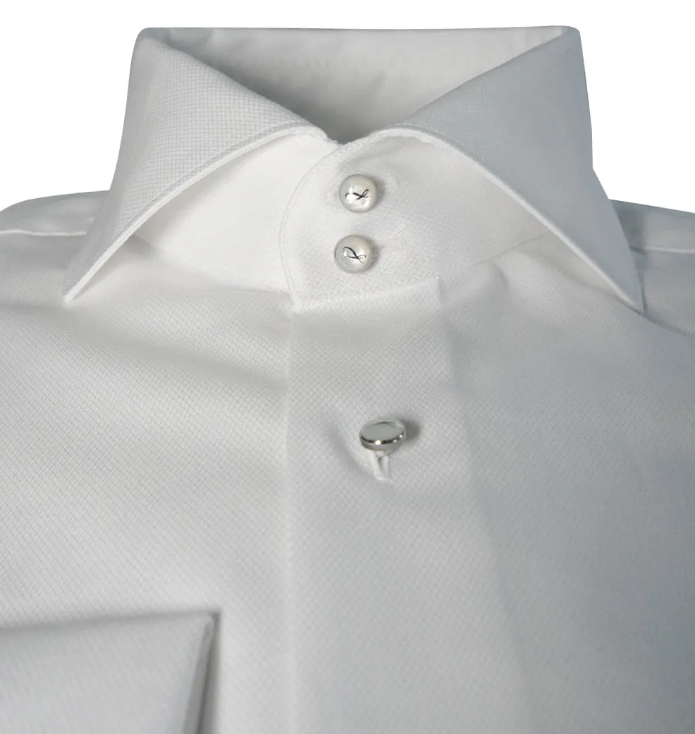 White Classico Signature Tuxedo Shirt sold by Sebastian Cruz Couture product image thumbnail 2