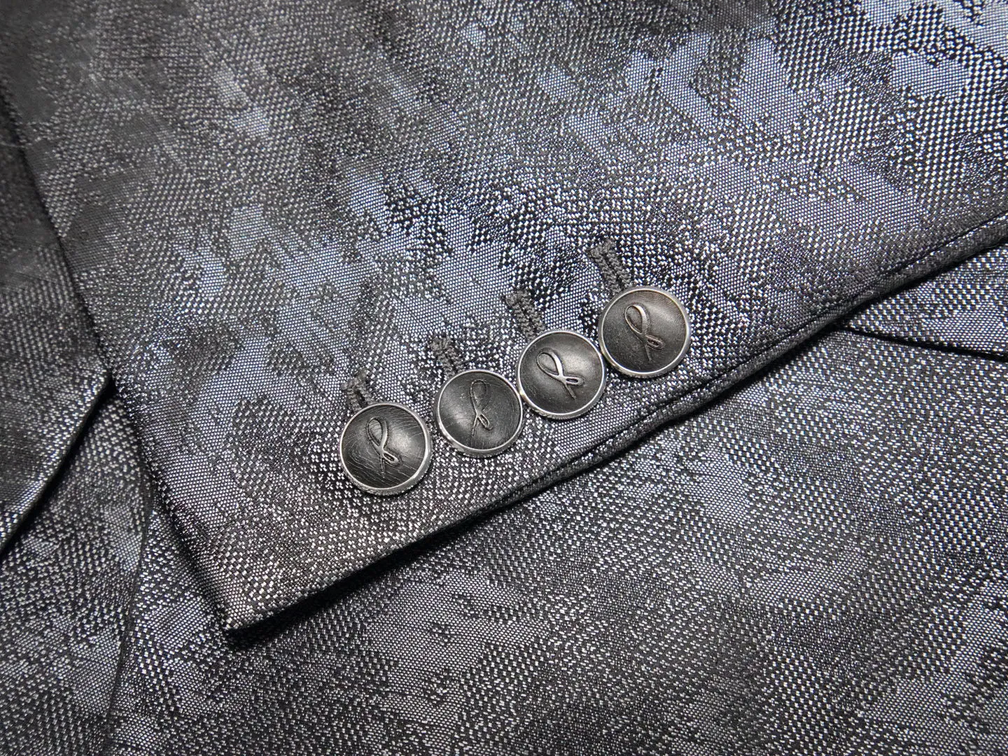 Nero Horn With Silver Tone Buttons For Sports Jacket sold by Sebastian Cruz Couture product image thumbnail 4