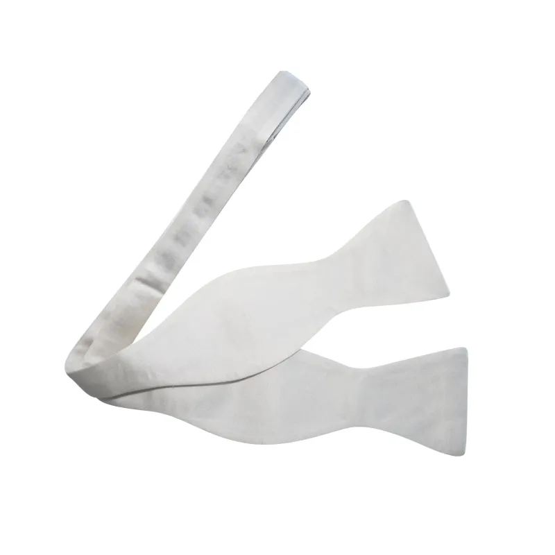 Vanilla Satin Self Tie Bow Tie sold by Sebastian Cruz Couture