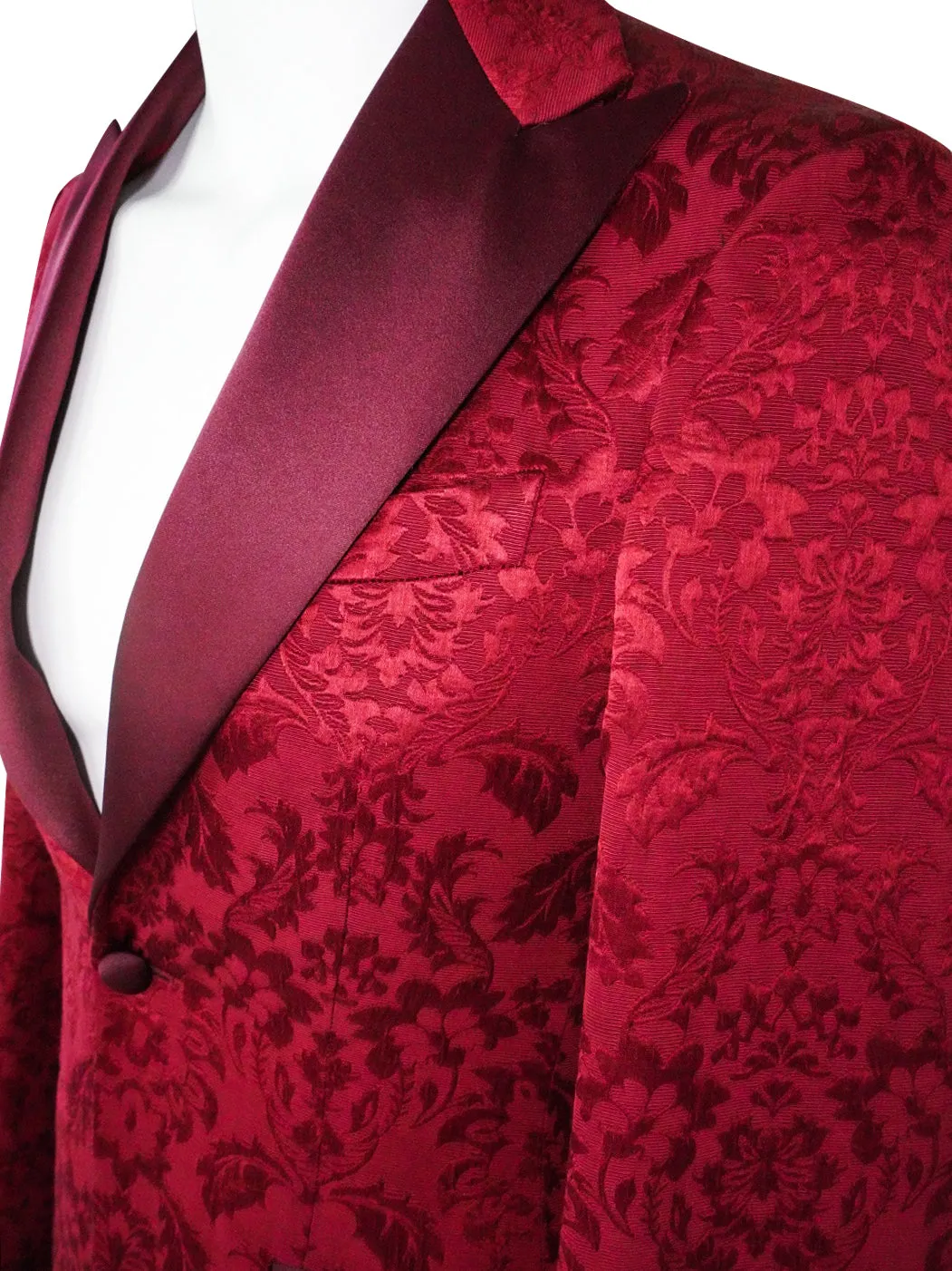 Burgundy Fiore Jacket sold by Sebastian Cruz Couture product image thumbnail 5