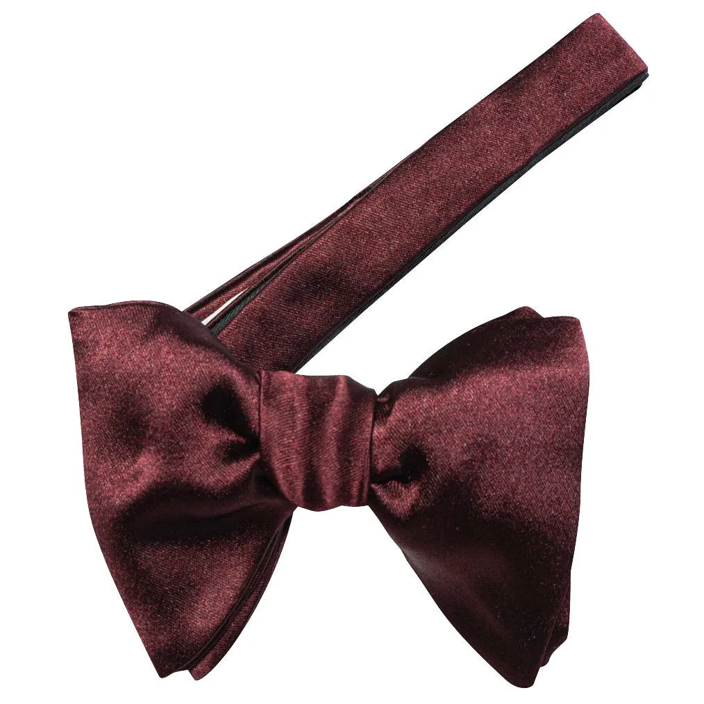 Vino Satin Jumbo Pre Tied Butterfly Bow Tie sold by Sebastian Cruz Couture
