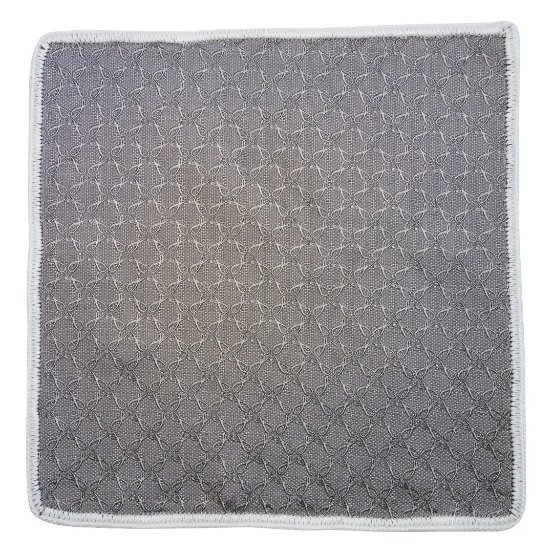 Carbone Logo Jacquard With White Signature Border sold by Sebastian Cruz Couture product image thumbnail 2