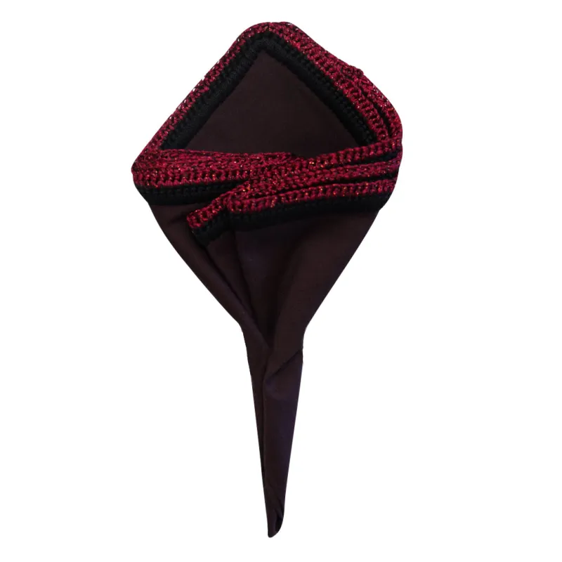 Vino with Burgundy Flake Signature Borders sold by Sebastian Cruz Couture