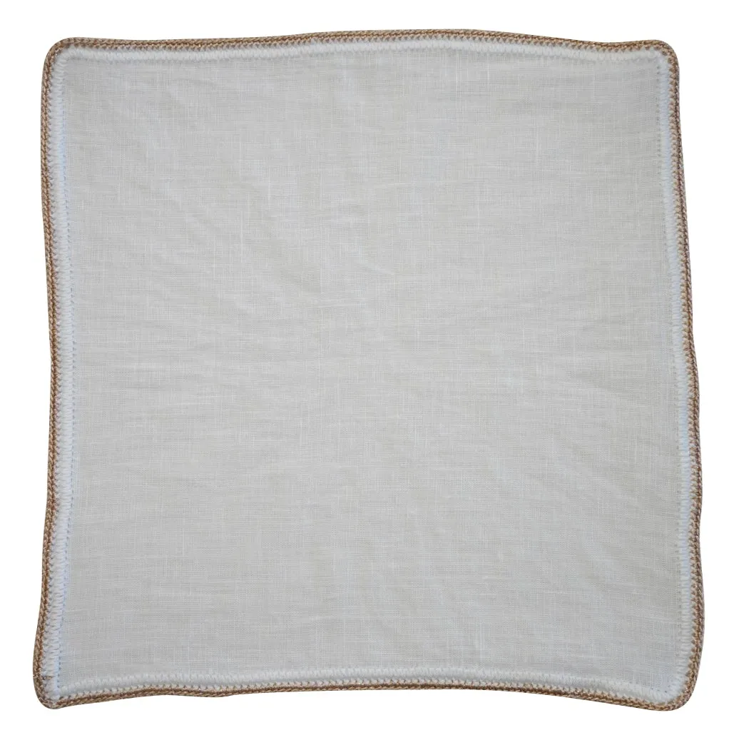 White Nieve with Sandstone flake Signature Border sold by Sebastian Cruz Couture product image thumbnail 2