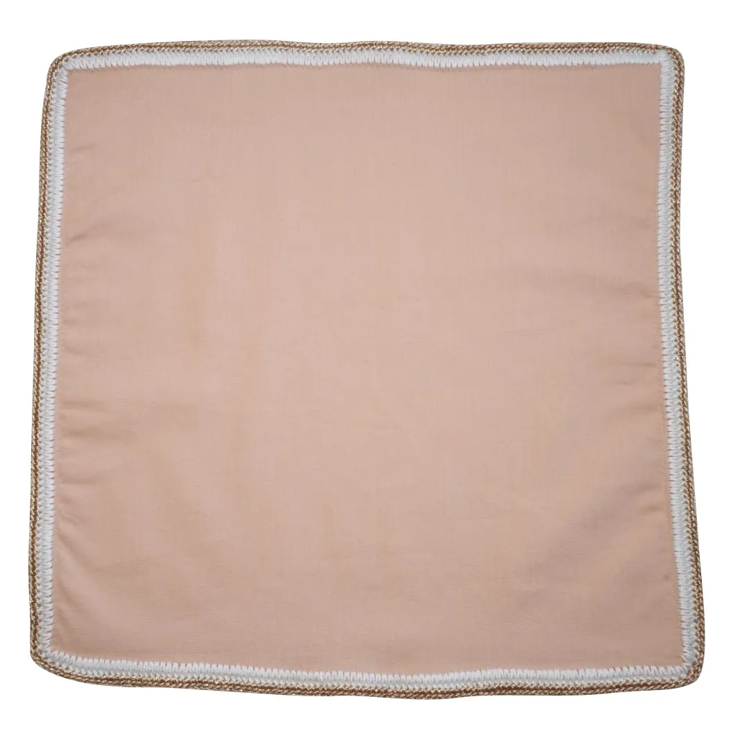 Salmon with Sandstone Flake Signature Border sold by Sebastian Cruz Couture product image thumbnail 2