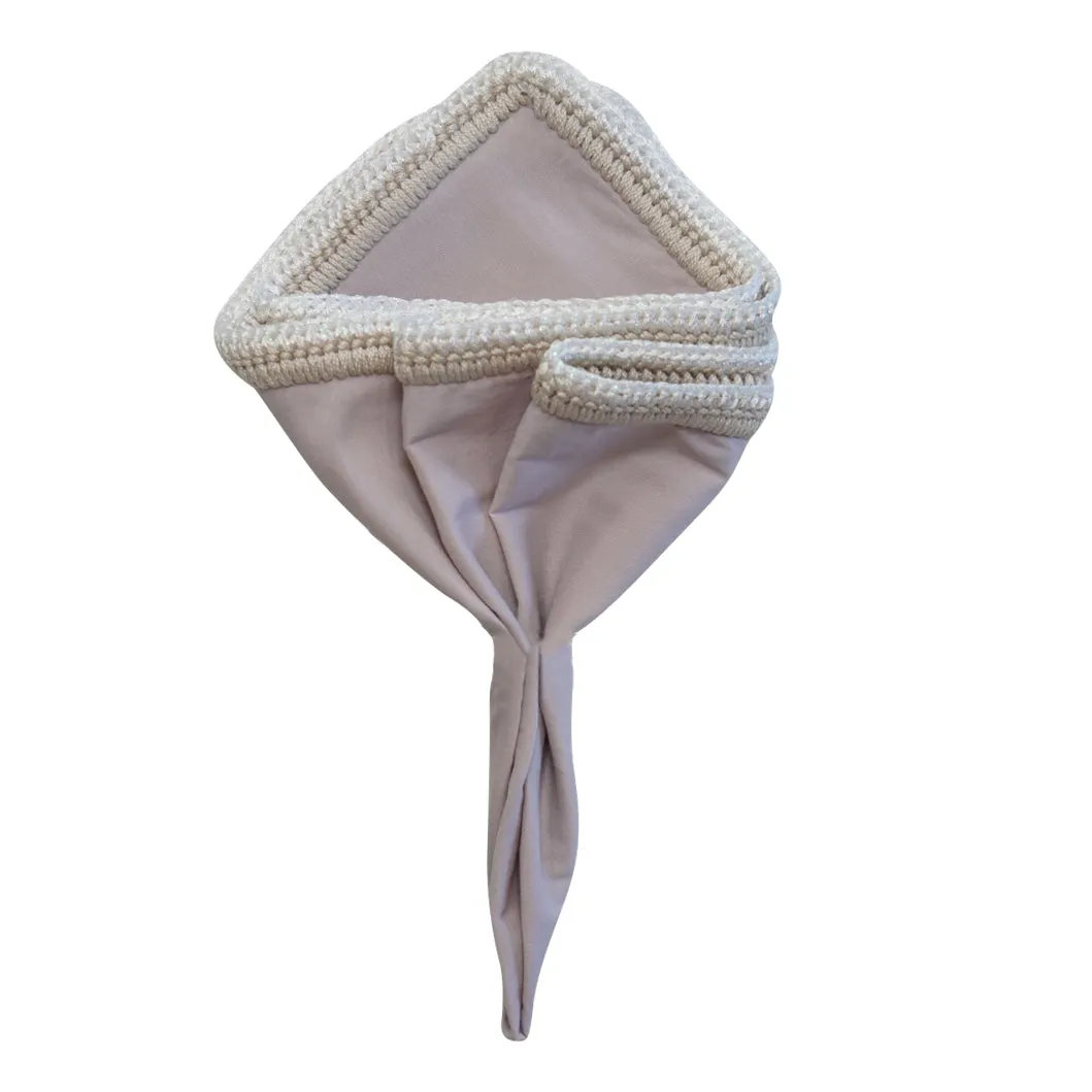 Brushed Nude with Snow Flake Signature Border sold by Sebastian Cruz Couture