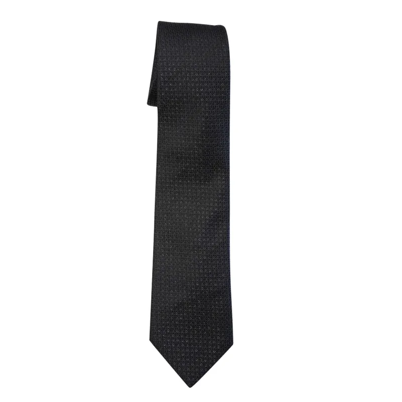 Onyx Geo Silk Luxury Necktie sold by Sebastian Cruz Couture