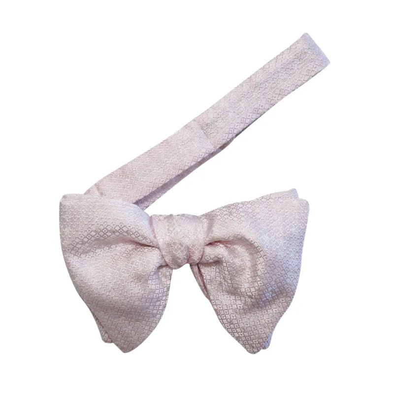 Pale Pink Brilla Jumbo Pre Tied Butterfly Bow Tie sold by Sebastian Cruz Couture