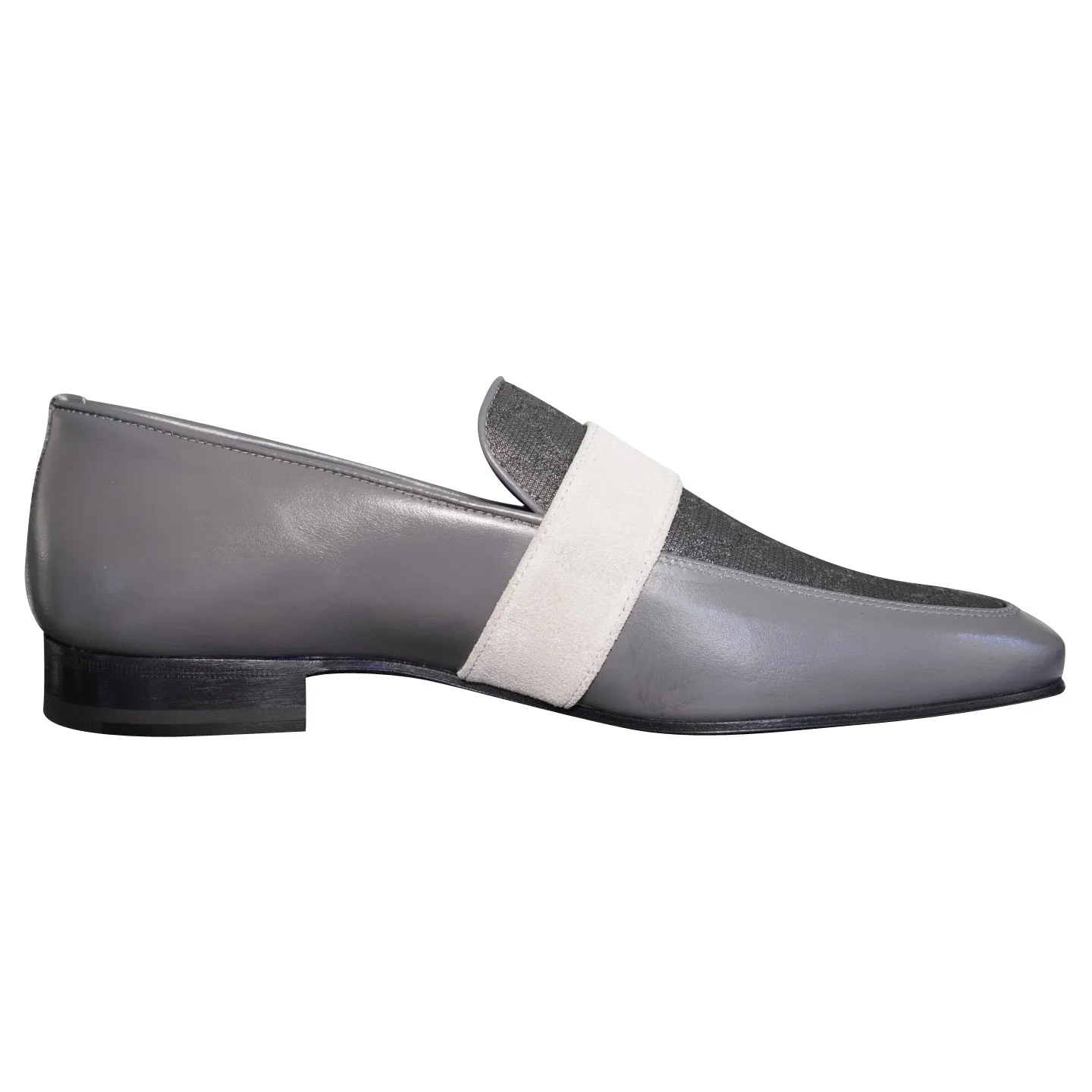 Grigio Logo Monk Strap Loafer With Rose Gold Buckle sold by Sebastian Cruz Couture product image thumbnail 5