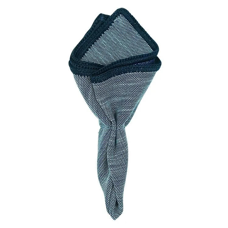 Denim Du Volte with Navy Blue Signature Border sold by Sebastian Cruz Couture product image thumbnail 3