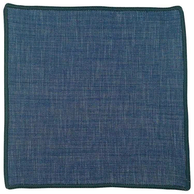 Denim Du Volte with Navy Blue Signature Border sold by Sebastian Cruz Couture product image thumbnail 4