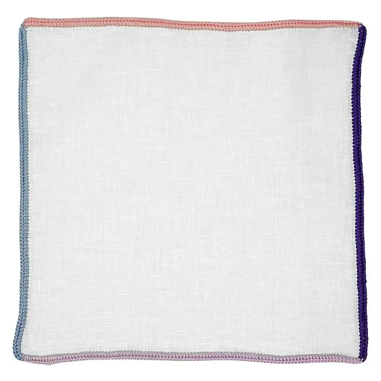 White Nieve with Multi Daily Signature Border sold by Sebastian Cruz Couture product image thumbnail 2