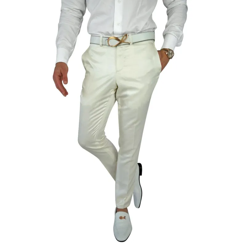 Vanilla Lucentezza Trousers sold by Sebastian Cruz Couture