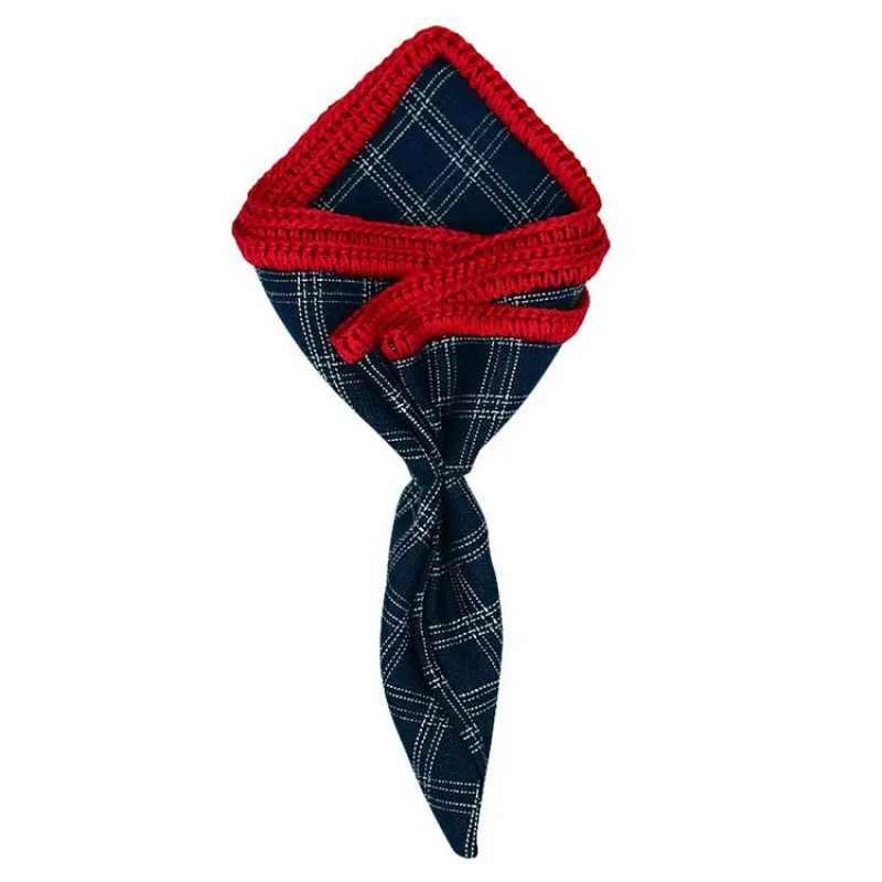 Plaidazure with Red Signature Border sold by Sebastian Cruz Couture