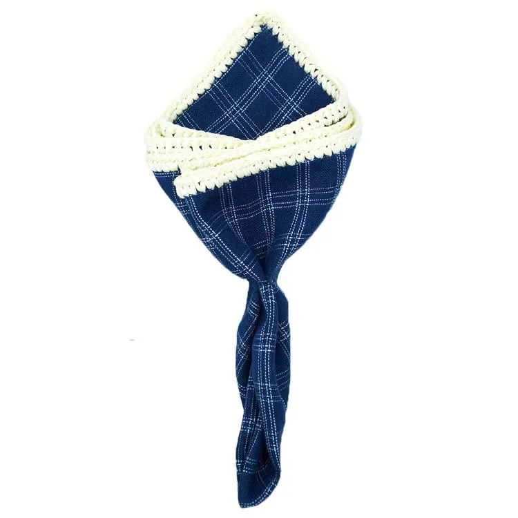 Plaidazure with Off White Signature Border sold by Sebastian Cruz Couture