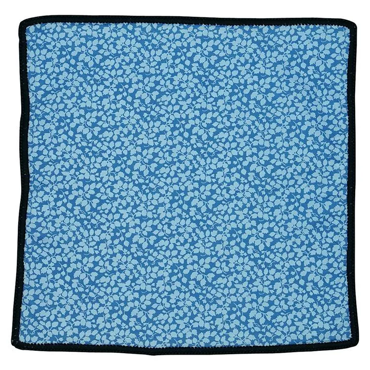 Floral Blu Maya with Navy Blue Signature Border sold by Sebastian Cruz Couture product image thumbnail 2