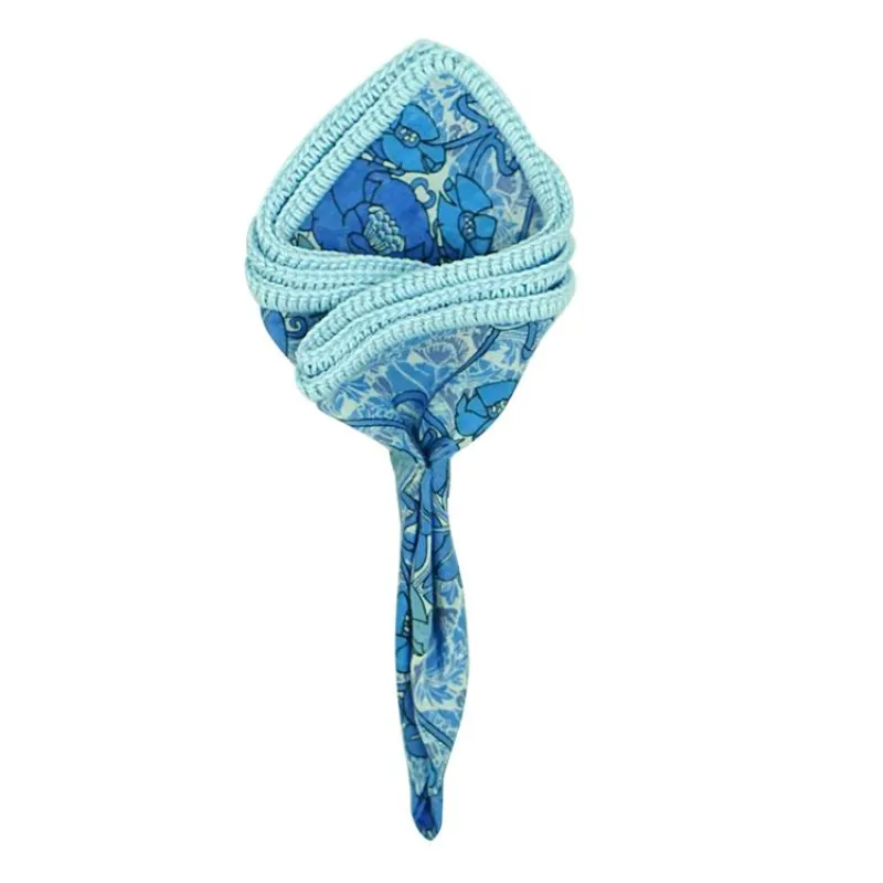 Lotus Giardino with Lilac Blue Signature Border sold by Sebastian Cruz Couture