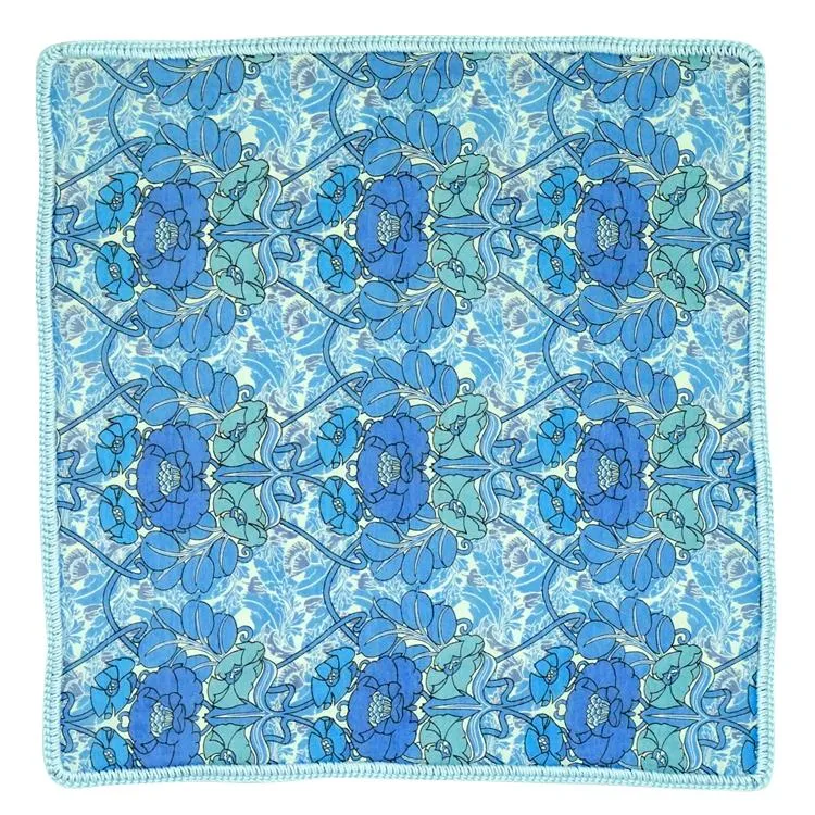 Lotus Giardino with Lilac Blue Signature Border sold by Sebastian Cruz Couture product image thumbnail 2
