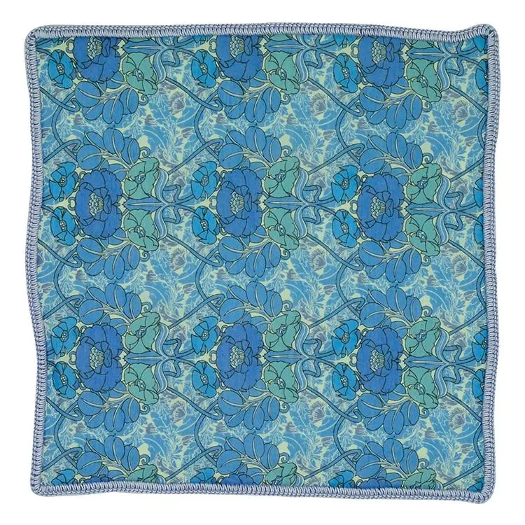 Lotus Giardino with Sky Blue Signature Border sold by Sebastian Cruz Couture product image thumbnail 2