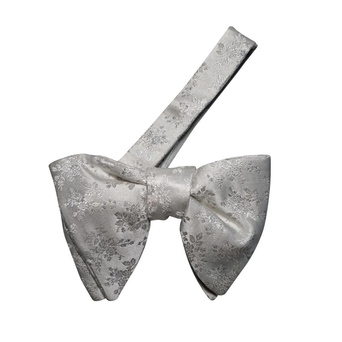 Mini Floreale In White Argento Jumbo Pre Tied Butterfly Bow Tie sold by Sebastian Cruz Couture