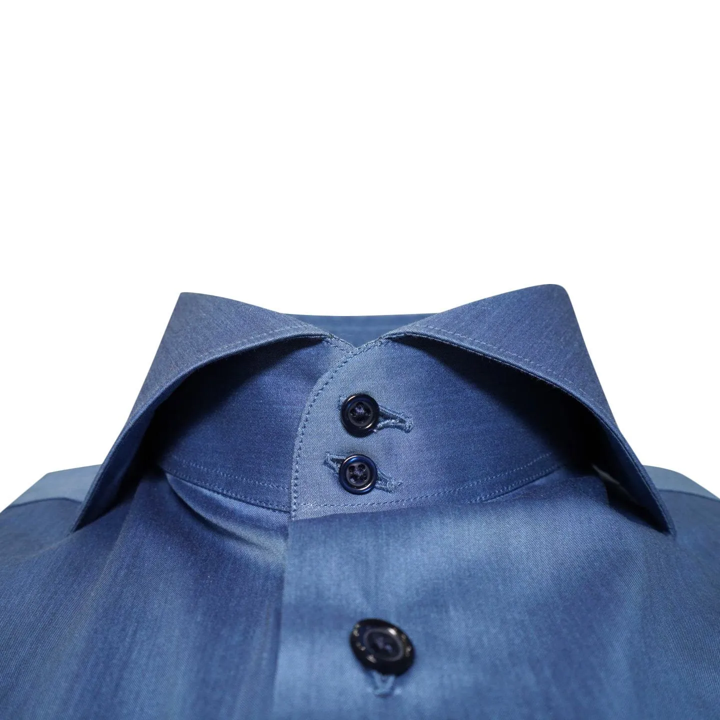 Brushed Steel Blue Dress Shirt sold by Sebastian Cruz Couture product image thumbnail 3