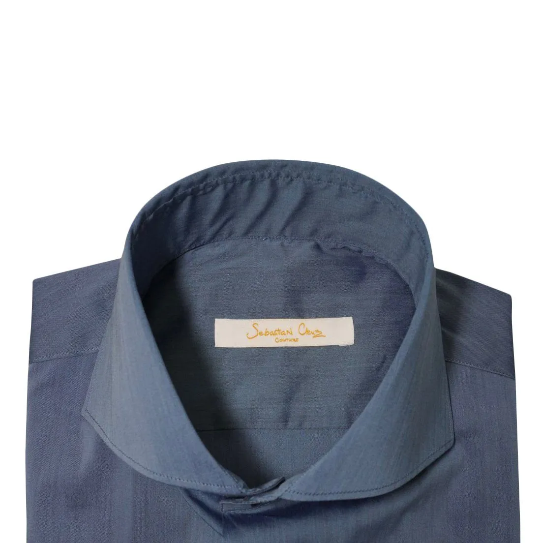 Brushed Steel Blue Dress Shirt sold by Sebastian Cruz Couture product image thumbnail 4