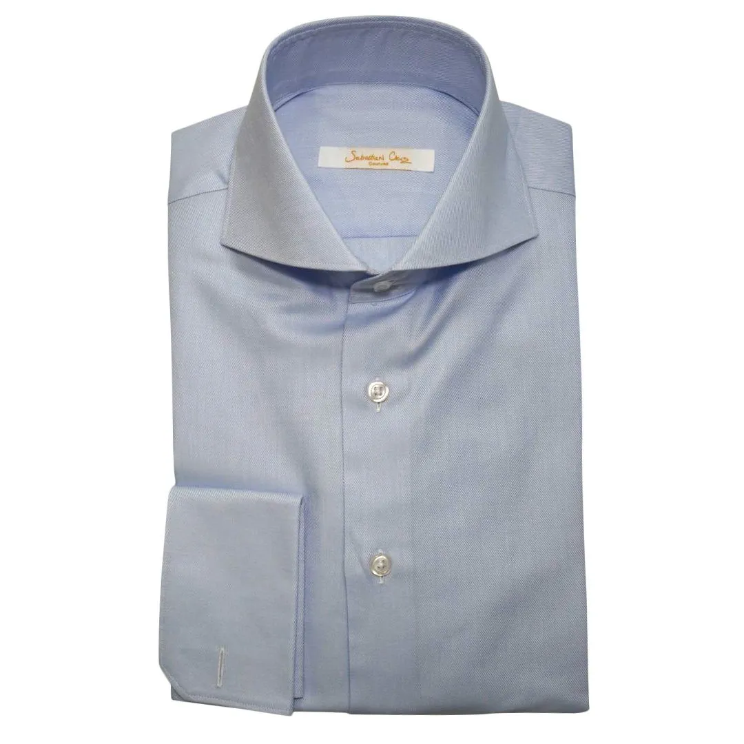 Light Blu Poplin Dress Shirt sold by Sebastian Cruz Couture product image thumbnail 2