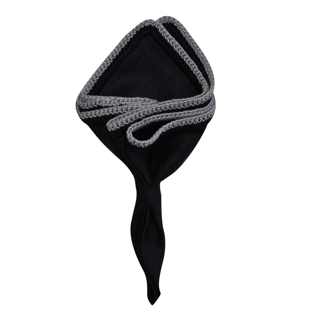 Black Raso With Black And Grey Signature Border sold by Sebastian Cruz Couture