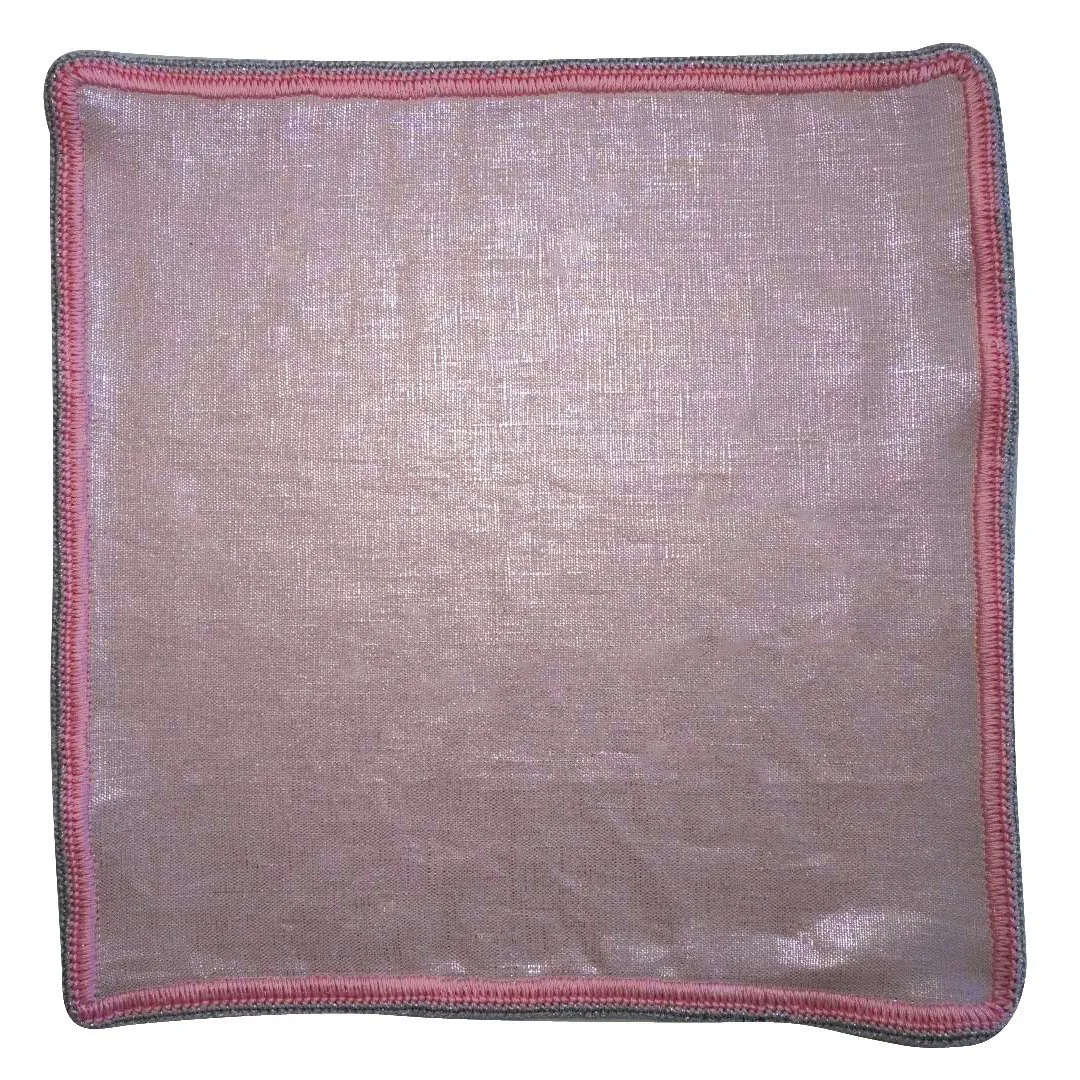 Pink Pearl with Pink and Silver Flake Border sold by Sebastian Cruz Couture product image thumbnail 2