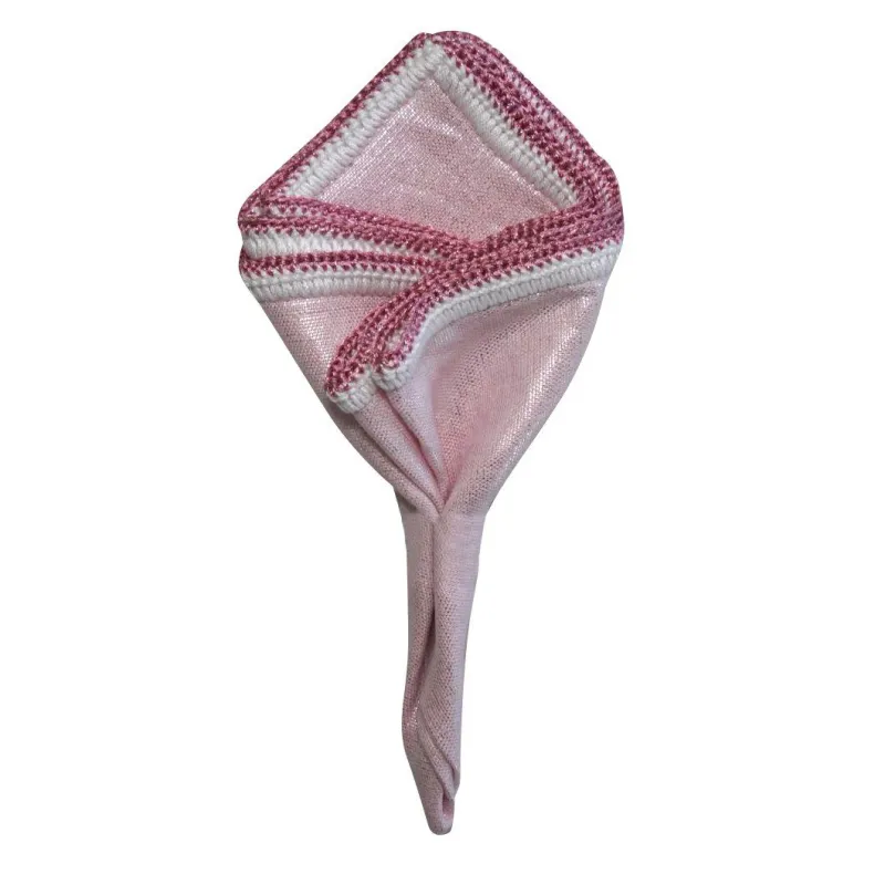 Pink Pearl with White and Pink Flake Border sold by Sebastian Cruz Couture