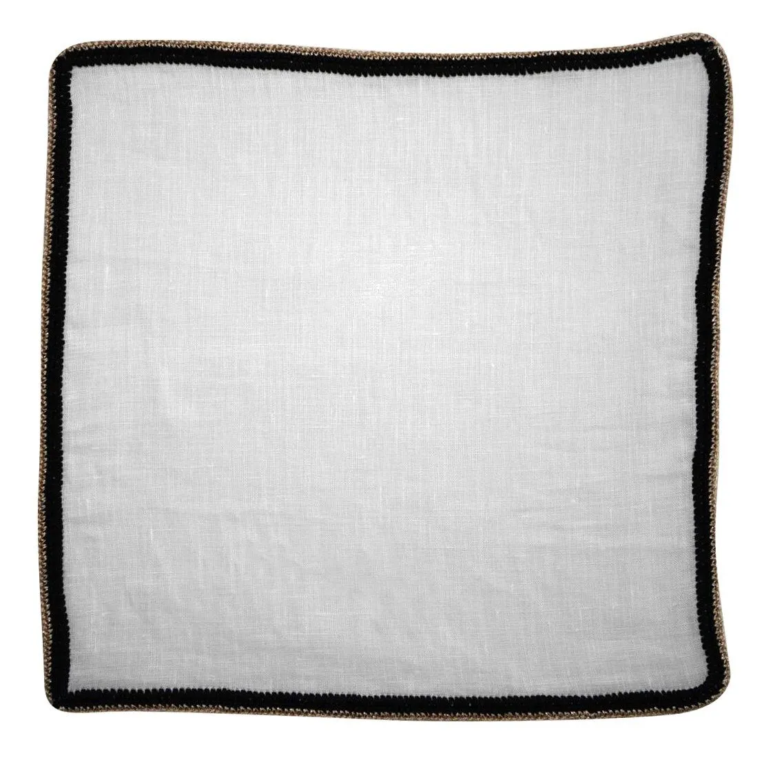 White Nieve With Black And Rose Gold Flake Border sold by Sebastian Cruz Couture product image thumbnail 2