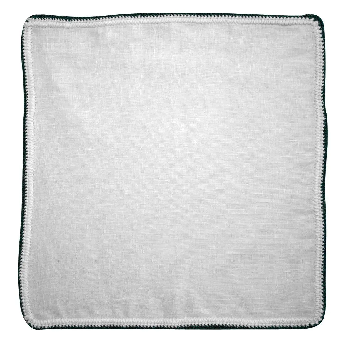 White Nieve with Hunter Green Flake Signature Border sold by Sebastian Cruz Couture product image thumbnail 2