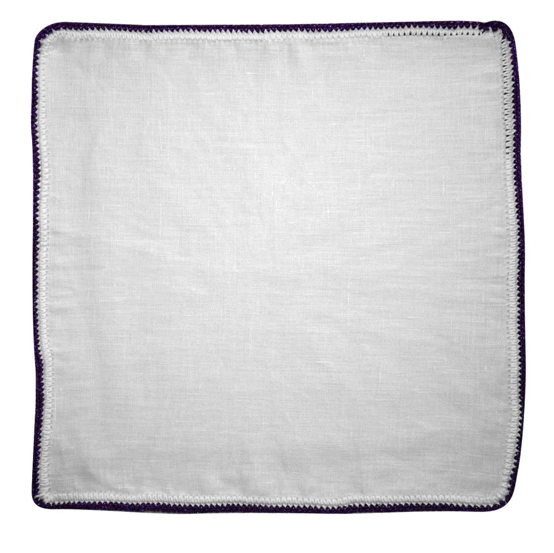 White Nieve with Purple Flake Signature Border sold by Sebastian Cruz Couture product image thumbnail 2