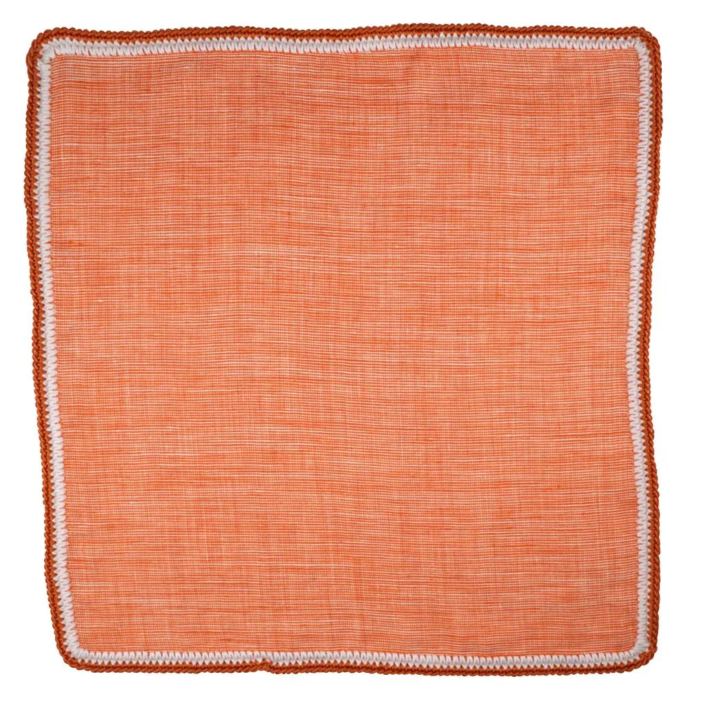 Salmon With White and Salmon Signature Border sold by Sebastian Cruz Couture product image thumbnail 2