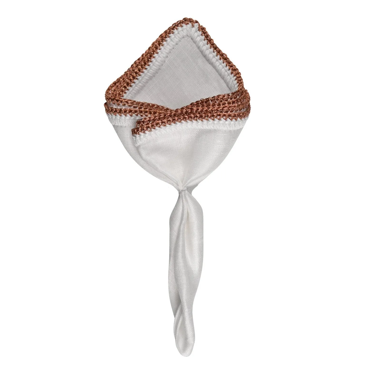 White Nieve With Rose Gold Flake Signature Border sold by Sebastian Cruz Couture