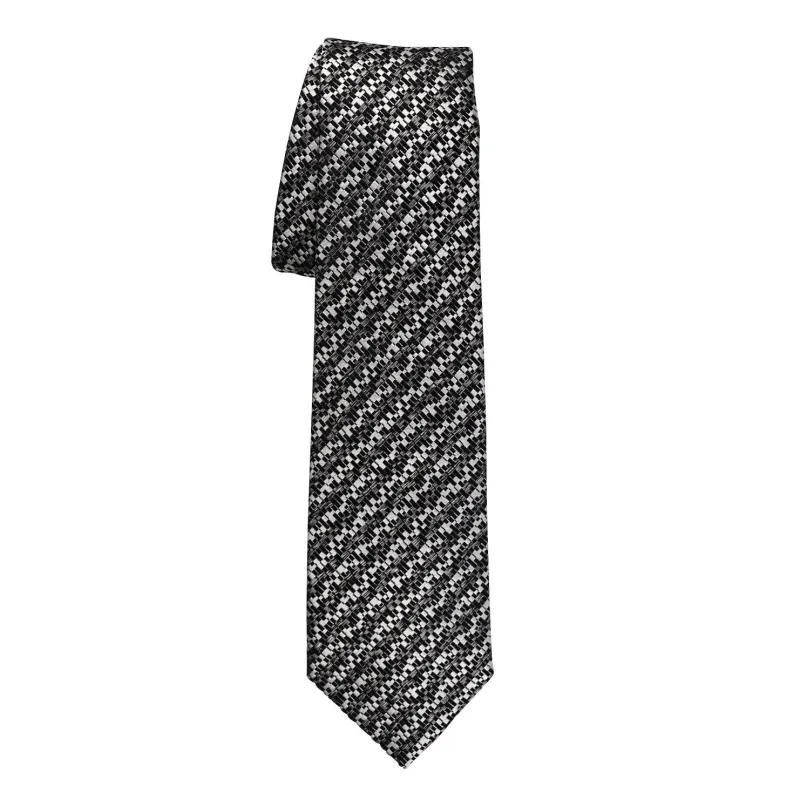 Charcoal Canestro Luxury Necktie sold by Sebastian Cruz Couture