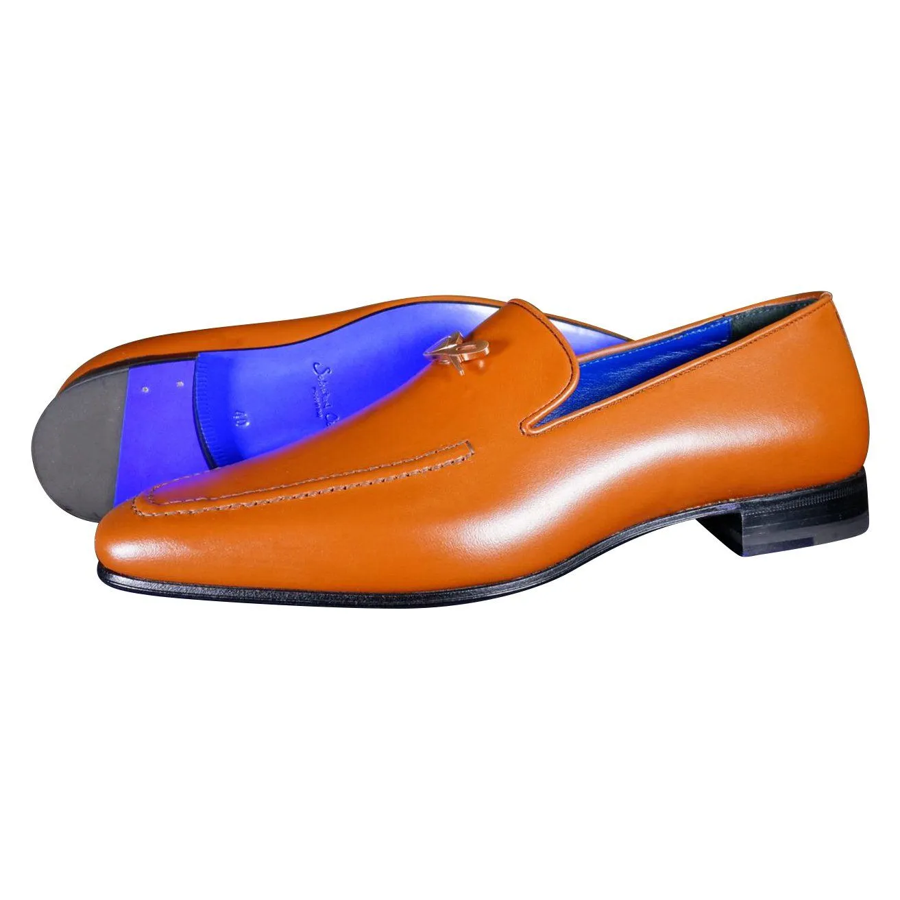 Caramello With Rose Gold Hardware Leather Loafers sold by Sebastian Cruz Couture product image thumbnail 2