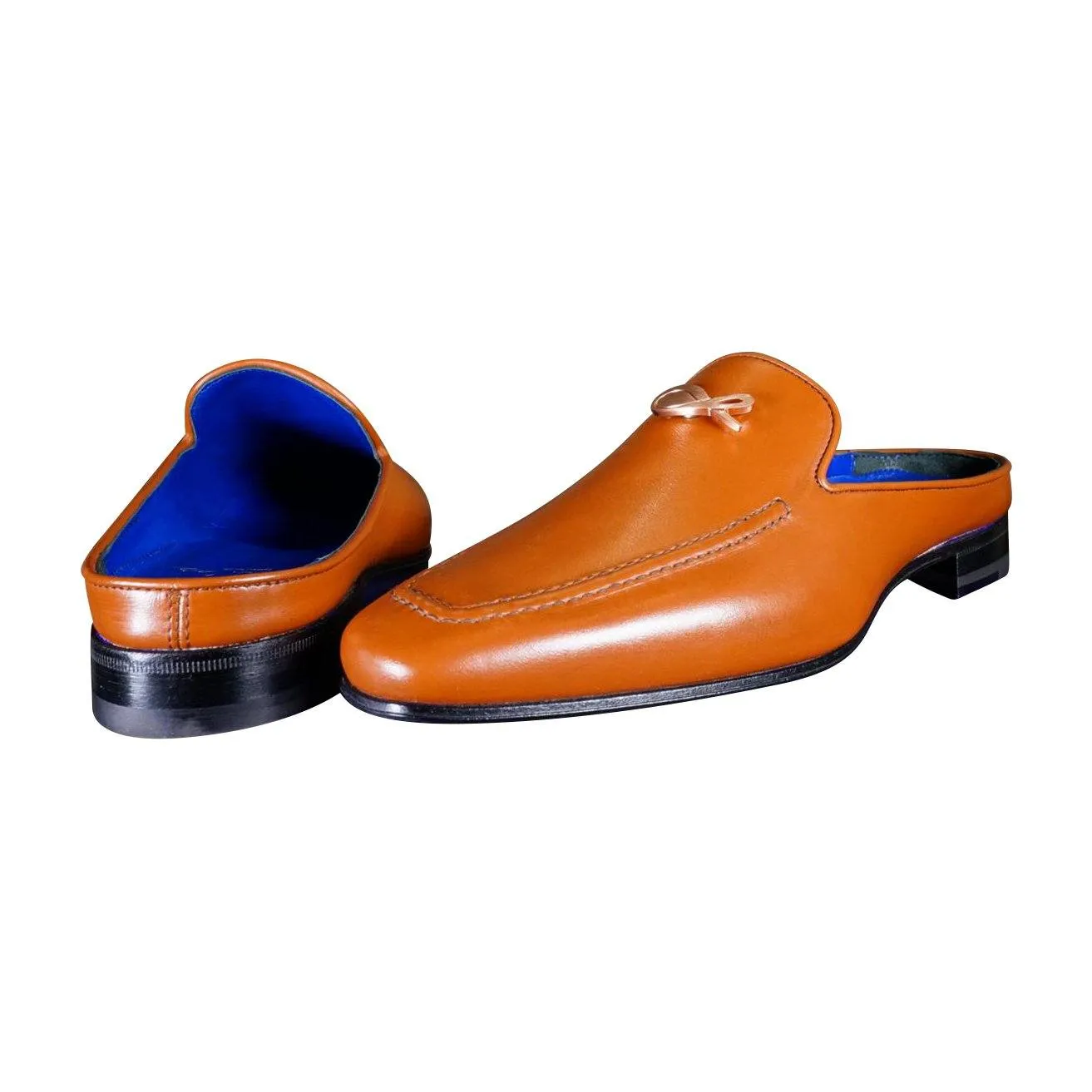 Caramello With Rose Gold Hardware Leather Slippers sold by Sebastian Cruz Couture product image thumbnail 5