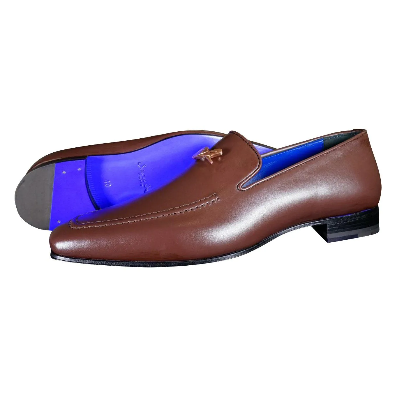 Cacao With Rose Gold Hardware Leather Loafers sold by Sebastian Cruz Couture product image thumbnail 2