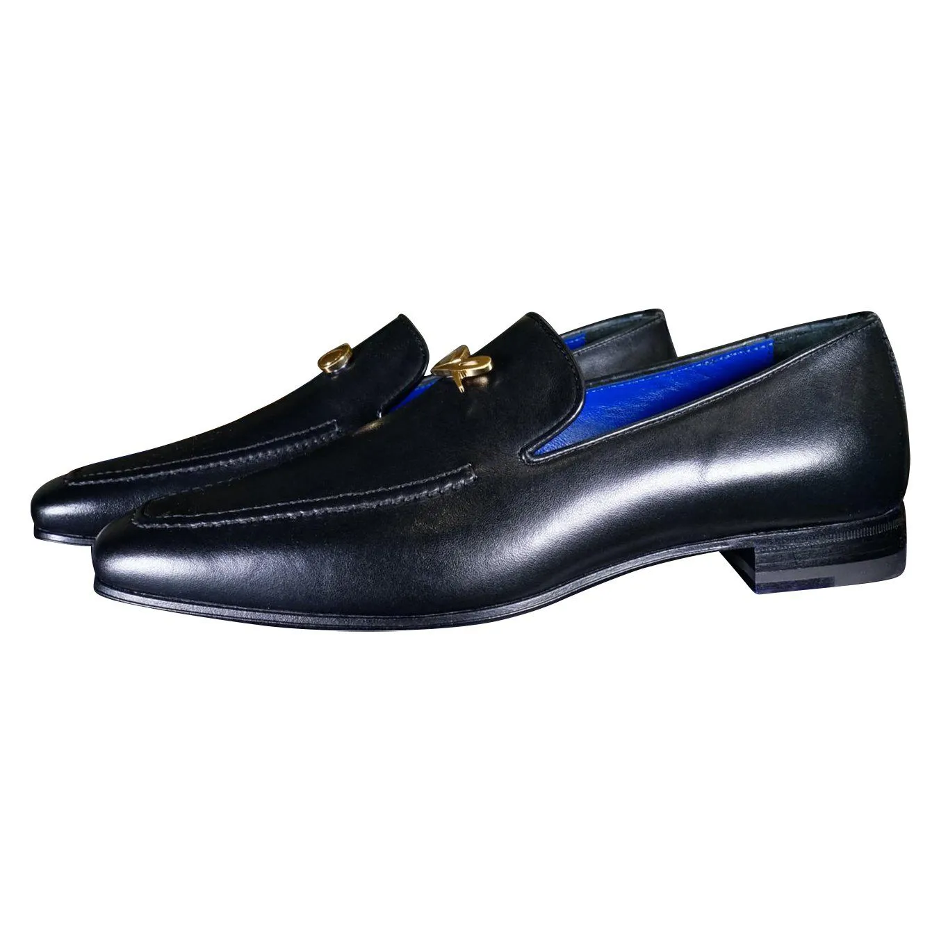 Nero Opal With Yellow Gold Hardware Leather Loafer sold by Sebastian Cruz Couture product image thumbnail 3