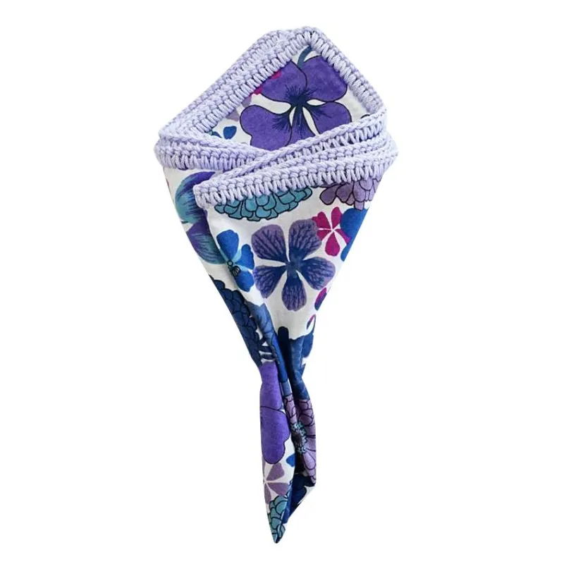 Purple Orchidea with Lilac Blue Signature Border sold by Sebastian Cruz Couture